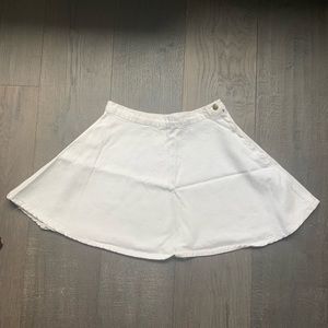 White Denim Circle Skirt